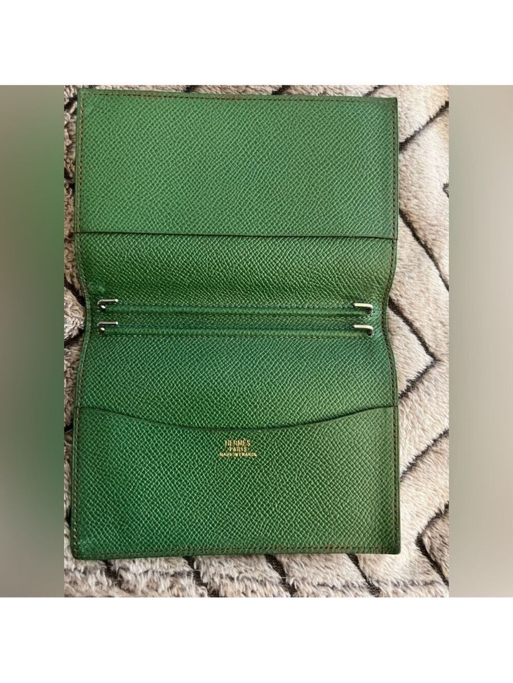 HERMES TWO-TONE LEATHER GLOBETROTTER AGENDA - Picture 3 of 9
